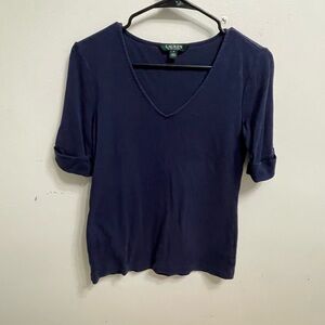 Ralph Lauren Deep Blue V-Neck Tee